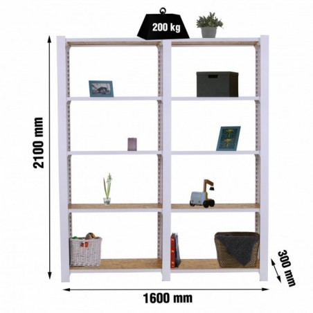 OFFICLICK 5/300 WOOD 1600 BLANCO/OSB + TAPAS 2100