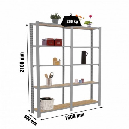 OFFICLICK 5/300 WOOD 1600 GRIS/OSB