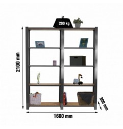 OFFICLICK 5/300 WOOD 1600 GRIS/OSB + TAPAS 2100