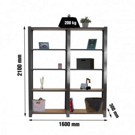 OFFICLICK 5/300 WOOD 1600 GRIS/OSB + TAPAS 2100