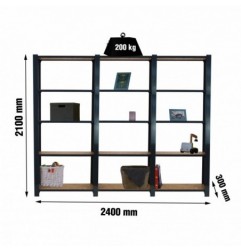 OFFICLICK 5/300 WOOD 2400 ANTRACI/OSB + TAPAS 2100