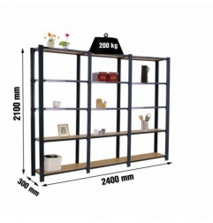 OFFICLICK 5/300 WOOD 2400 ANTRACITA/OSB