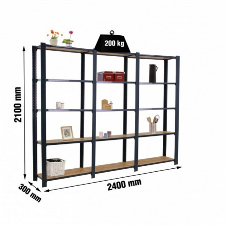 OFFICLICK 5/300 WOOD 2400 ANTRACITA/OSB