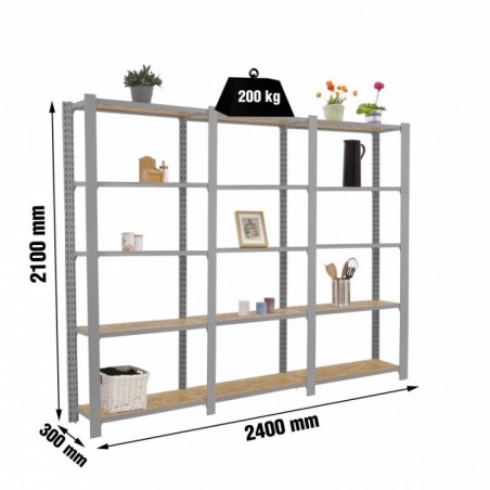 OFFICLICK 5/300 WOOD 2400 GRIS/OSB
