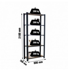OFFICLICK 5/300 WOOD 800 ANTRACITA/OSB