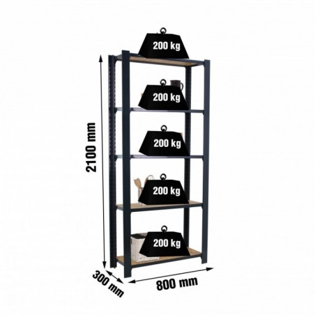 OFFICLICK 5/300 WOOD 800 ANTRACITA/OSB