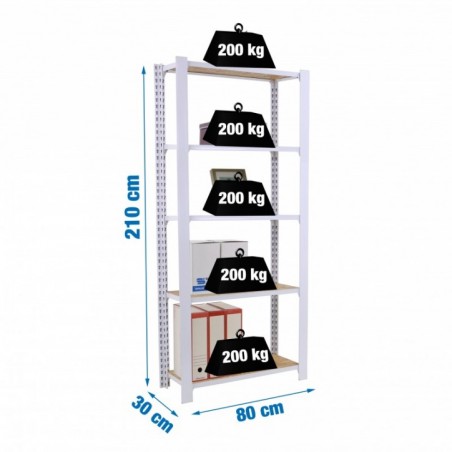 OFFICLICK 5/300 WOOD 800 BLANCO/OSB