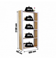 OFFICLICK 5/300 WOOD 800 BLANCO/OSB + TAPAS 2100