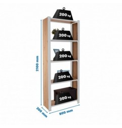 OFFICLICK 5/300 WOOD 800 BLANCO/ROBLE NODI