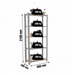 OFFICLICK 5/300 WOOD 800 GRIS/OSB