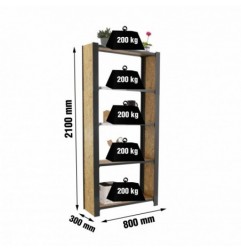 OFFICLICK 5/300 WOOD 800 GRIS/OSB + TAPAS 2100
