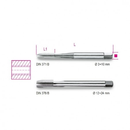 428FP 5 Macho de roscar HSS para agujeros pasantes gruesos