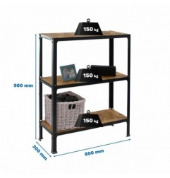 SIMONHOME CLICK WOOD MINI 3/300 ANTRACITA/OSB