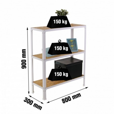 SIMONHOME CLICK WOOD MINI 3/300 BLANCO/OSB