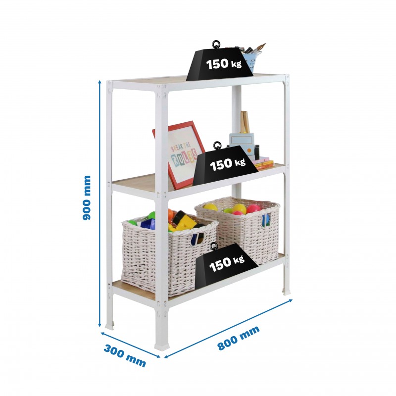 SIMONHOME CLICK WOOD MINI 3/300 BLANCO/ROBLE NODI