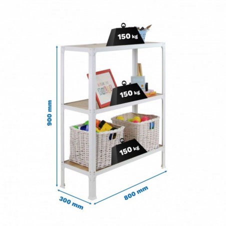 SIMONHOME CLICK WOOD MINI 3/300 BLANCO/ROBLE NODI