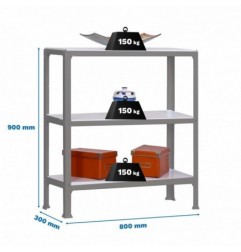 SIMONHOME CLICK WOOD MINI 3/300 GRIS/BLANCO