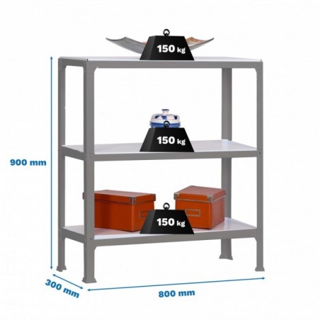 SIMONHOME CLICK WOOD MINI 3/300 GRIS/BLANCO