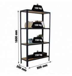 SIMONHOME CLICK WOOD MINI 4/300 ANTRACITA/OSB