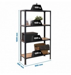 SIMONHOME CLICK WOOD MINI 4/300 ANTRACITA/ROBLE NO