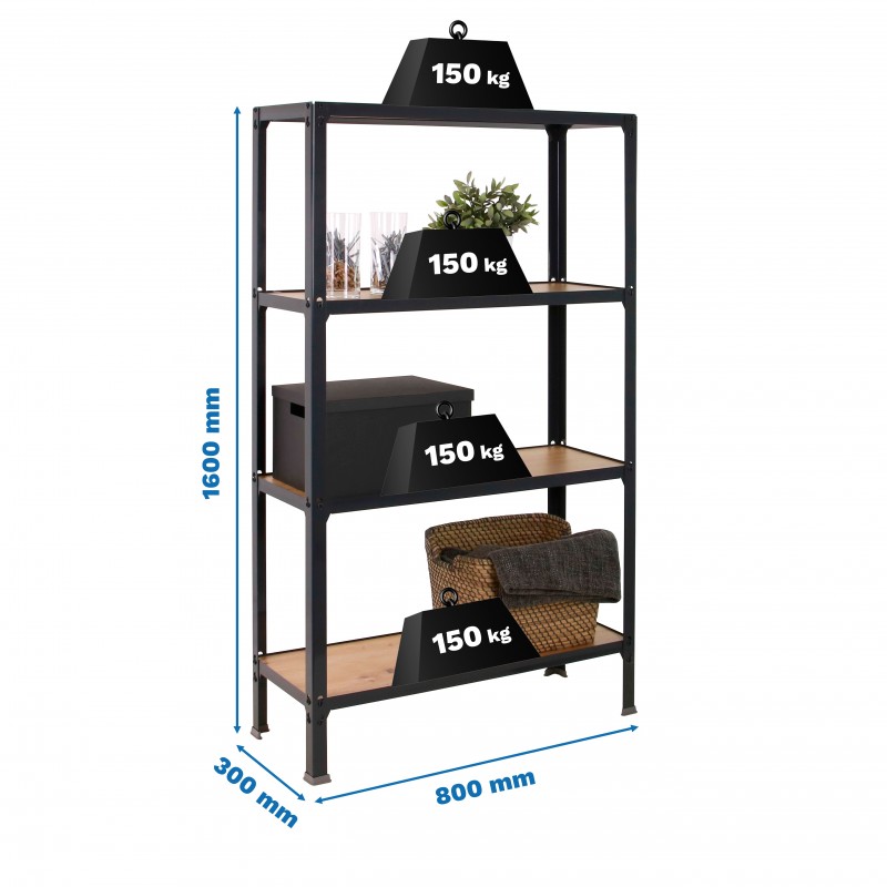 SIMONHOME CLICK WOOD MINI 4/300 ANTRACITA/ROBLE NO