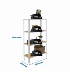 SIMONHOME CLICK WOOD MINI 4/300 BLANCO/OSB