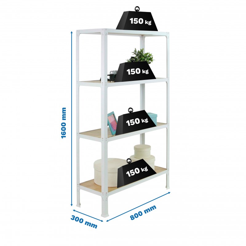 SIMONHOME CLICK WOOD MINI 4/300 BLANCO/ROBLE NODI