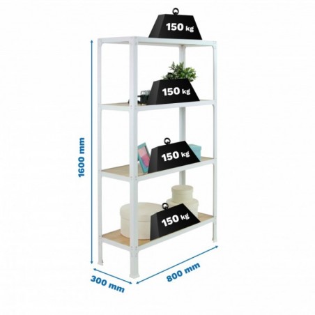 SIMONHOME CLICK WOOD MINI 4/300 BLANCO/ROBLE NODI