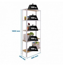 SIMONHOME CLICK WOOD MINI 5/300 BLANCO/OSB