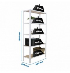 SIMONHOME CLICK WOOD MINI 5/300 BLANCO/ROBLE NODI