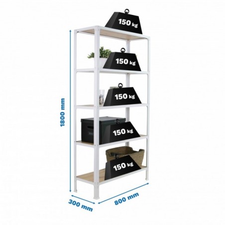 SIMONHOME CLICK WOOD MINI 5/300 BLANCO/ROBLE NODI