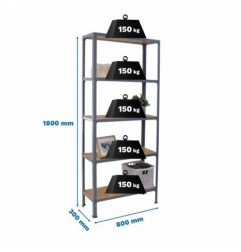 SIMONHOME CLICK WOOD MINI 5/300 GRIS/OSB