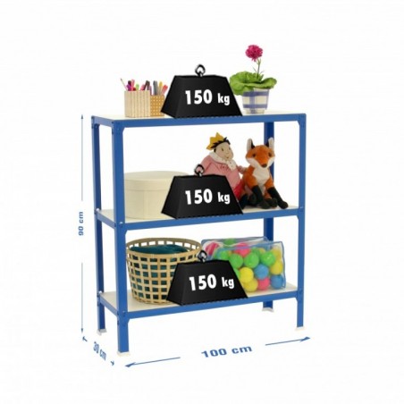 SIMONHOME CLICK WOOD PLUS 3/300 AZUL/BLANCO