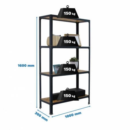 SIMONHOME CLICK WOOD PLUS 4/300 ANTRACITA/OSB