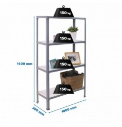 SIMONHOME CLICK WOOD PLUS 4/300 GRIS/BLANCO