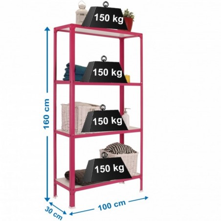 SIMONHOME CLICK WOOD PLUS 4/300 ROSA/BLANCO