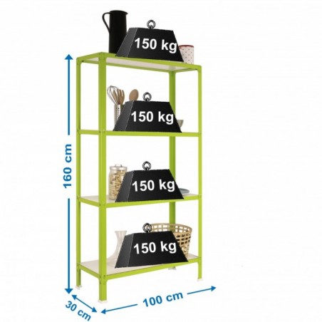 SIMONHOME CLICK WOOD PLUS 4/300 VERDE/BLANCO