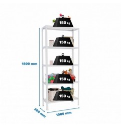 SIMONHOME CLICK WOOD PLUS 5/300 BLANCO/BLANCO