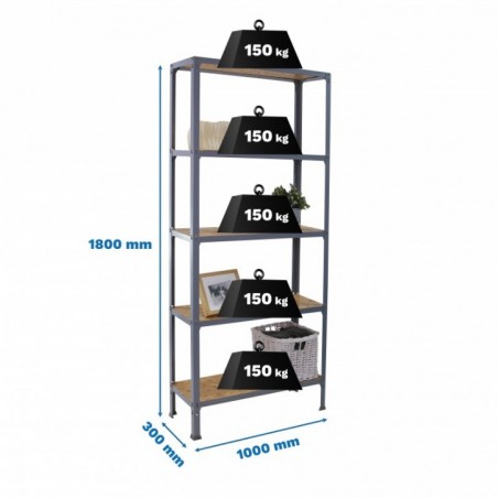 SIMONHOME CLICK WOOD PLUS 5/300 GRIS/OSB