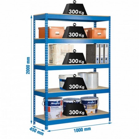 BRICOFORTE 1004-5 CHIPBOARD AZUL/MADERA