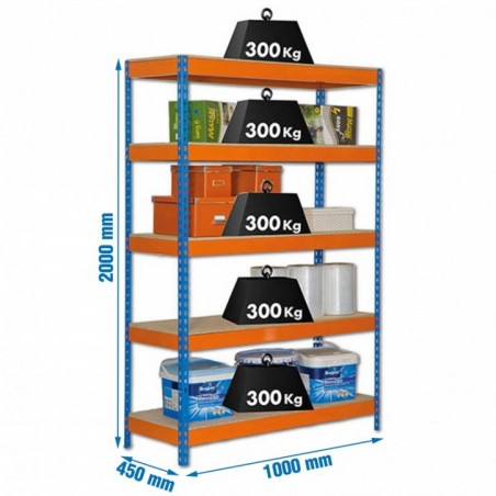 BRICOFORTE 1004-5 CHIPBOARD AZUL/NARANJA/MADER