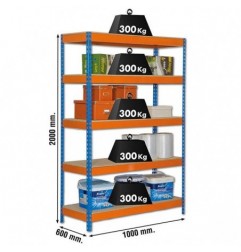 BRICOFORTE 1006-5 CHIPBOARD AZUL/NARANJA/MADER