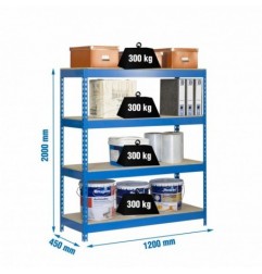 BRICOFORTE 1204-4 CHIPBOARD AZUL/MADERA