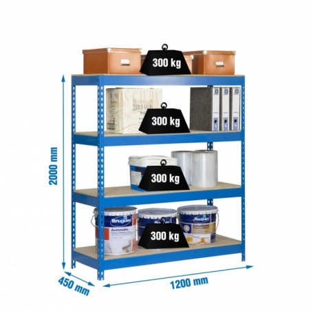 BRICOFORTE 1204-4 CHIPBOARD AZUL/MADERA