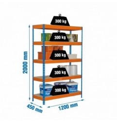 BRICOFORTE 1204-5 CHIPBOARD AZUL/NARANJA/MADER