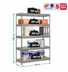 BRICOFORTE 1204-5 CHIPBOARD GALVA/MADERA
