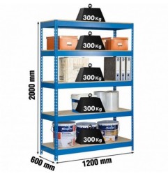 BRICOFORTE 1206-5 CHIPBOARD AZUL/MADERA