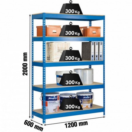 BRICOFORTE 1206-5 CHIPBOARD AZUL/MADERA