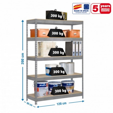 BRICOFORTE 1206-5 CHIPBOARD GALVA/MADERA