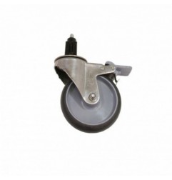 RUEDA ACERO INOXIDABLE C/FRENO